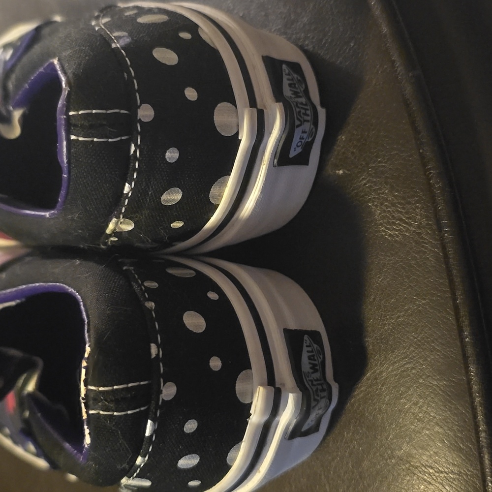 VANS Old Skool Shoes Black with Vibrant Butterflies Kids Size 3 - Picture 3 of 7